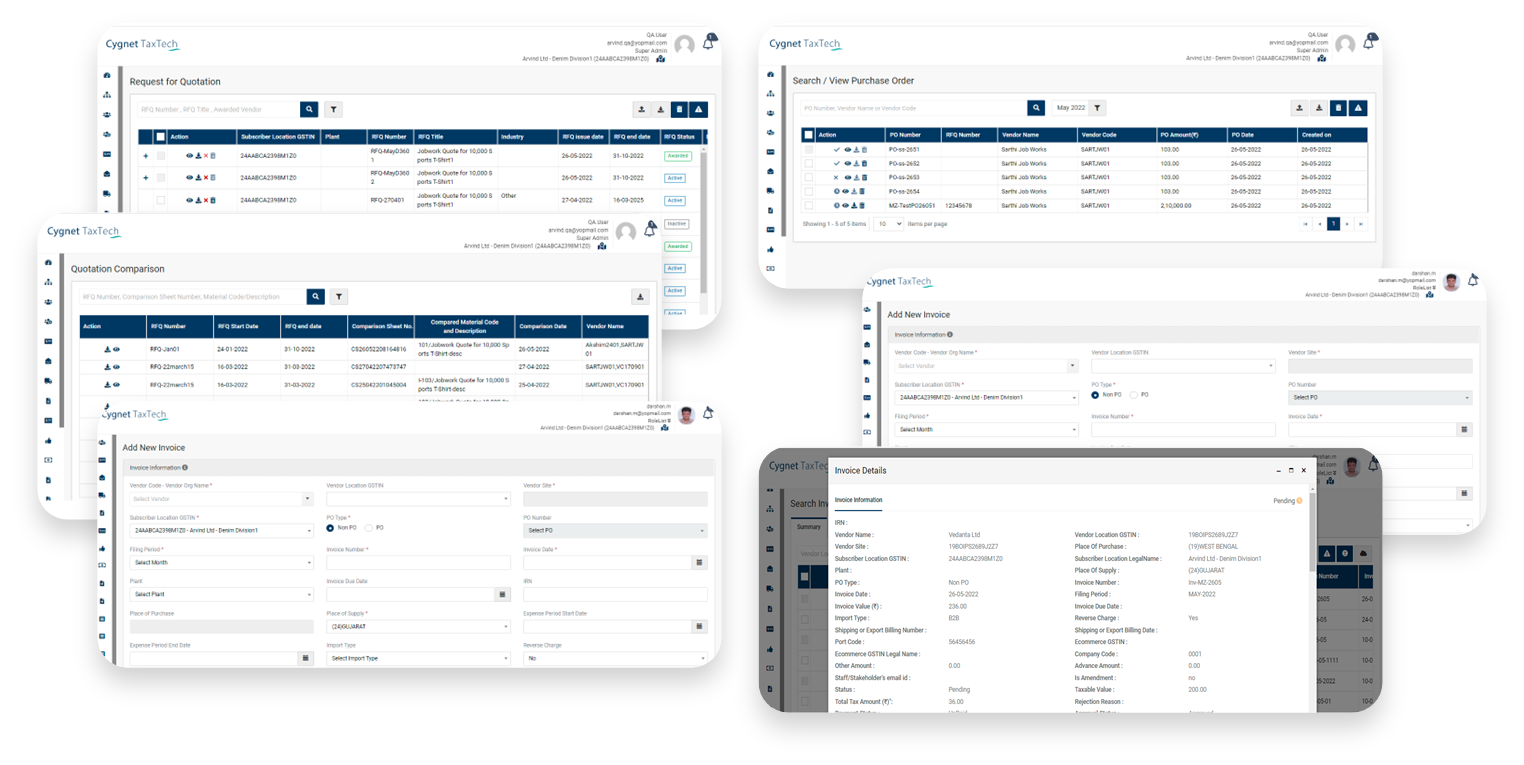 Cygnet Tax Tech: Vendor Process & Compliance Management Platform